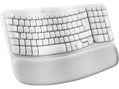 LOGITECH Wave Keys ergonomisch, Bluetooth, Tastatur, Sonstiges, kabellos, Weiß von LOGITECH