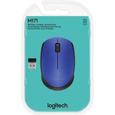 Logitech Maus M171, Wireless, blau von LOGITECH