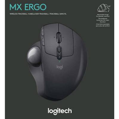 Logitech Maus MX Ergo, Wireless, Unifying, schwarz von LOGITECH