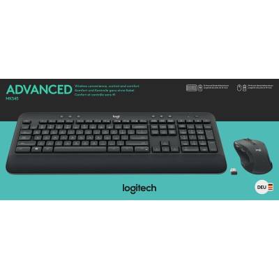 Logitech Tastatur/Maus Set MK545, Wireless, Unifying, schwarz von LOGITECH