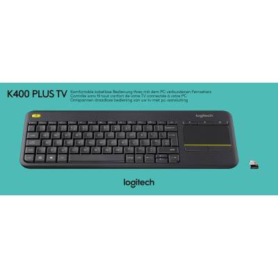 Logitech Tastatur K400, Wireless, Unifying, schwarz von LOGITECH