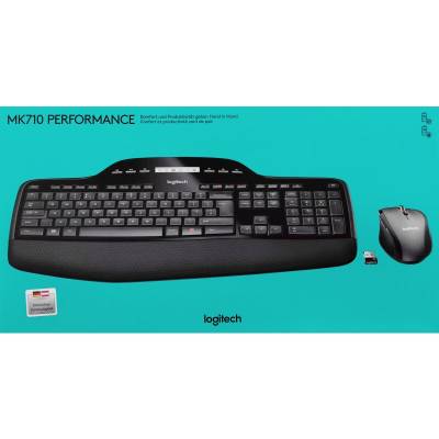 Logitech Tastatur Maus Set MK710, Wireless, Unifying, schwarz von LOGITECH