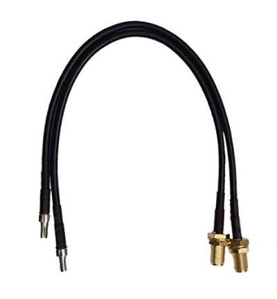 Adapter Anschluss CRC9 Stecker (TS5) auf SMA Buchse Kabel schwarz 20 cm für Externe Antenne kompatibel Router 4G LTE Huawei e5180 und Modem Hotspot 20cm von LOW COST MOBILE
