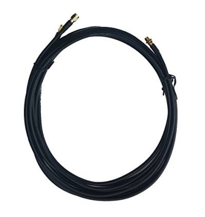 Verlängerungskabel ALSR200 schwarz Anschluss SMA Buchse auf SMA Stecker 2 x Verlängerung 5m für Externe Antenne und Router 4G LTE 5G MIMO von LOW COST MOBILE