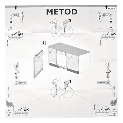 LUTH Premium Profi Parts Einbauschablone Metod kompatibel mit Whirlpool 140021487032 für kompatibel mit Ikea Geschirrspüler von LUTH Premium Profi Parts