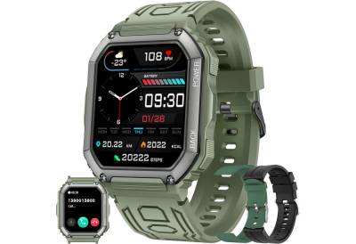 LWEARKD Smartwatch (1,8 Zoll, Andriod iOS), mit Blutdruckmessung Schrittzähler Herzfrequenz 30Sportmodi Fitnessuhr von LWEARKD