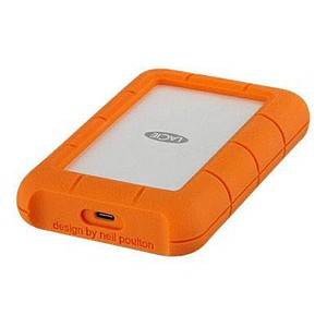 LACIE Rugged USB C 4 TB externe HDD-Festplatte orange von Lacie