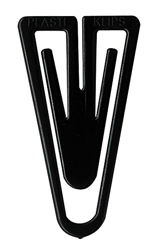 Laurel Büroklammer Plastiklips, PS, 21 mm, schwarz von Laurel