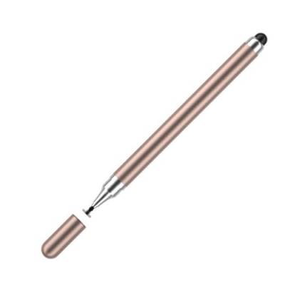 Touch Stylus Doppelkopf glattes Schreiben Dünn Handy Tablet Stylus Bleistift Büro Arbeiten Roségold von Leadrop