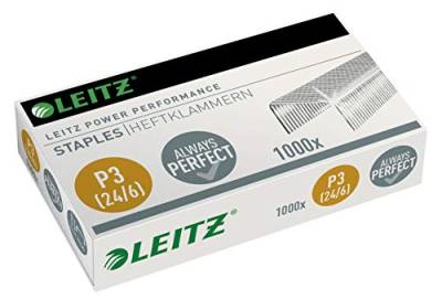 Leitz 55700000 Heftklammer (24/6 mm) verzinkt (8000er Pack) von Leitz