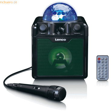 Lenco Lenco BTC-055BK Karaoke Lautsprecher mit Bluetooth u. Mikrofon von Lenco