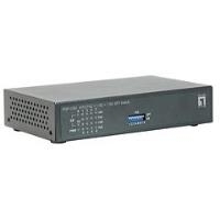 LevelOne FGP-1000 - Switch - 8 x 10/100 (PoE+) + 1 x 10/100/1000 + 1 x Fast Ethernet/Gigabit SFP - Desktop, wandmontierbar - PoE+ (520831) von LevelOne