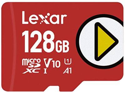 Lexar Play Micro SD Karte 128GB, microSDXC UHS-I Karte, Bis Zu 150MB/s Lesegeschwindigkeit, Speicherkarte Micro SD, TF Karte Kompatibel mit Switch, Handys und Tablets (LMSPLAY128G-BNNAG) von Lexar