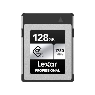 Lexar Professional SILVER Series 128GB CFexpress Karte, Typ B CFe Karte, bis zu 1750MB/s Lesegeschwindigkeit, CF Karte mit PCIe Gen3x2, kompatibel mit DSLR, rückwärts mit XQD Kamera(LCXEXSL128G-RNENG) von Lexar