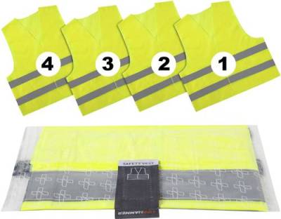 LifeHammer 10474 SAFETY VEST ULTRA Warnweste Erwachsene EN 20471 ISO 20471 4St. von LifeHammer