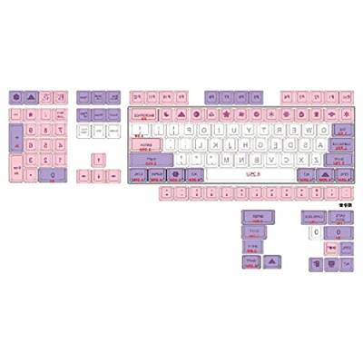 Hana-Tastenkappe, 134 Tasten, XDA-Profil, PBT-Tastenkappe, 5-seitig, Farbstoff-Sublimation, für Tastenkappe für mechanische Tastatur, ANSI für Key MX 61/8 Pbt Tastenkappen von Limtula