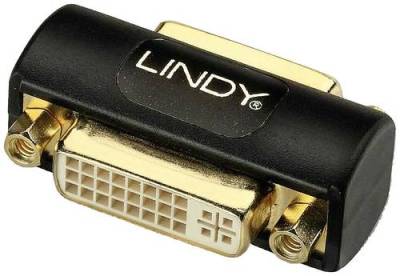 LINDY 41233 DVI Adapter [1x DVI-Buchse 24+5pol. - 1x DVI-Buchse 24+5pol.] Schwarz von Lindy