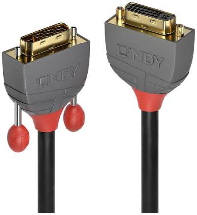 LINDY Anschlusskabel DVI-D 24+1pol. Stecker, DVI-I 24+5pol. Buchse 1.00m Schwarz 36231 DVI-Kabel von Lindy