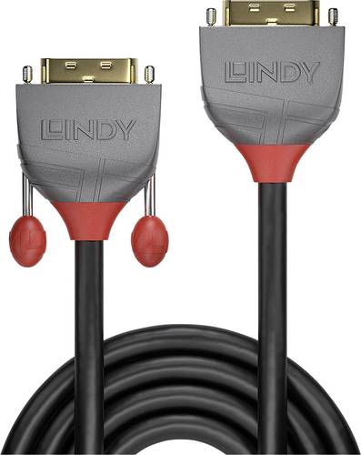 LINDY DVI Verlängerungskabel DVI-D 24+1pol. Stecker, DVI-D 24+1pol. Buchse 0.50m Schwarz 36230 DVI- von Lindy