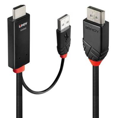 LINDY HDMI / DisplayPort Adapterkabel HDMI-A Stecker, DisplayPort Stecker 1m Schwarz 41498 DisplayPo von Lindy