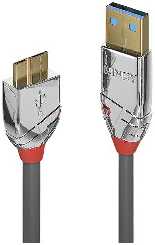 LINDY USB-Kabel USB 3.2 Gen1 (USB 3.0 / USB 3.1 Gen1) USB-A Stecker, USB-Micro-B 3.0 Stecker 0.50m G von Lindy
