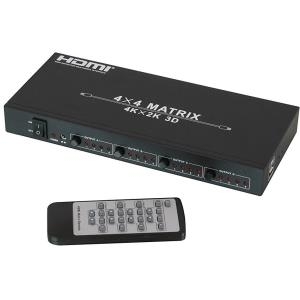 Lindy HDMI 4K UHD 4x4 Matrix - Video/Audio-Schalter - Desktop (38152) von Lindy