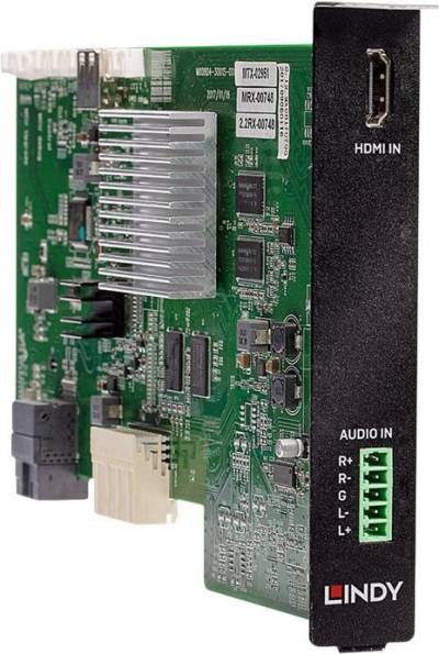 Lindy Single Port HDMI 18G Input Board - Erweiterungsmodul - HDMI x 1 + Audio x 1 - Schwarz von Lindy