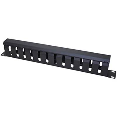 1U horizontale Berg 19 Zoll Server Rack, 12 Slot Metall Finger Kanal Draht Organizer mit Abdeckung von Lodokdre