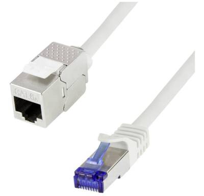 LogiLink Konsolidierungspunkt-Patchkabel, Cat.6A, S/FTP,3 LAN-Kabel, mit Rastnasenschutz von LogiLink