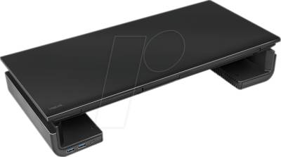 LOGILINK BP0141 - Monitorständer, ergonomisch, 420-520 mm lang, 2x USB 3.0, 1x USB von Logilink