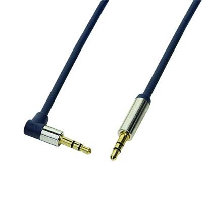 LogiLink Audio Anschlusskabel 3.5 Stereo gewinkelt, 0,50m, dunkelblau von Logilink