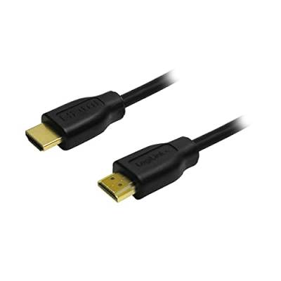 LogiLink CH0054 - HDMI High Speed mit Ethernet (V1.4) Kabel, 2X 19-pin Male (Gold), Schwarz, 15m, 15.00 m von Logilink