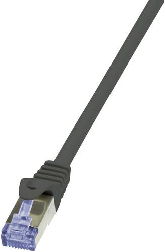 LogiLink CQ4013S RJ45 Netzwerkkabel, Patchkabel S/FTP 0.25m Schwarz vergoldete Steckkontakte, Flammw von Logilink