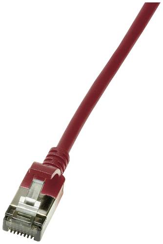 LogiLink CQ9024S RJ45 Netzwerkkabel, Patchkabel CAT 6a U/FTP 0.50m Rot extrem dünn, Flammwidrig, Fl von Logilink