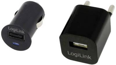 LogiLink PA0076 USB-Ladegerät Innenbereich, KFZ, Steckdose Ausgangsstrom (max.) 1500mA Anzahl Ausg� von Logilink