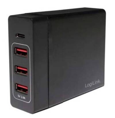 LogiLink PA0122 USB-Ladegerät 60W Steckdose Ausgangsstrom (max.) 10200mA Anzahl Ausgänge: 4 x USB, von Logilink