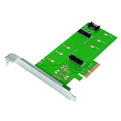 LogiLink PC0083 - Dual M.2 (NGFF) PCIe SATA SSD zu SATA (SATA III 6Gbps) und PCIe (PCIe 3.0 x4) Adapter von Logilink