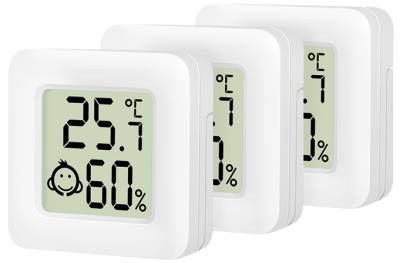 LogiLink Thermo-Hygrometer-Set, weiß, 3er Set von Logilink