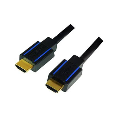 LogiLink Zertifiziertes Premium HDMI Kabel für Ulrta HD bis 18GBit/s, 4K + HDR + 3D, 3840x2160 (50/60Hz), 5.0m in Schwarz von Logilink
