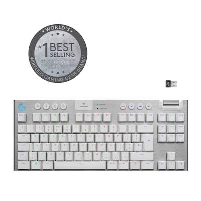 Logitech G915 TKL LIGHTSPEED Tactile Kabellose Gaming Tastatur Weiß von Logitech Gaming