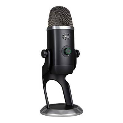 Blue Yeti X Professionelles Kondensator-USB-Mikrofon, Hochauflösende Messung und Blue VO!CE Effekte, LED-Beleuchtung für Aufnahmen, Streaming, Gaming, Podcasting auf PC und Mac - Schwarz von Logitech for Creators