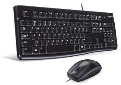 LOGITECH USB-Tastatur- und Maus-Set MK120, schwarz von Logitech
