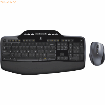Logitech Desktop-Set MK710 wireless Tastatur + Maus schwarz von Logitech
