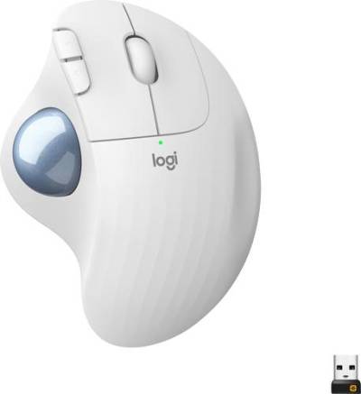 Logitech ERGO M575 Trackball Funk Optisch Weiß 5 Tasten 2000 dpi Ergonomisch von Logitech