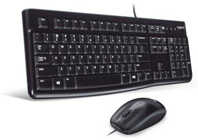 Logitech LOGITECH USB-Tastatur- und Maus-Set MK120, schwarz Tastatur von Logitech