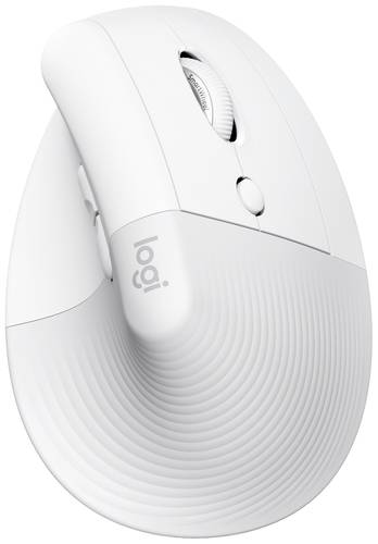 Logitech Lift for Mac Vertical Ergonomic Ergonomische Maus, Maus Kabellos Optisch Hellgrau 6 Tasten von Logitech