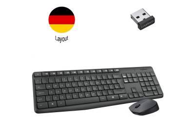 Logitech MK235 Wireless Maus + Funk PC-Tastatur (kabellose Computer Maus inkl. drahtlose Tastatur im Set, Plug&Play) von Logitech