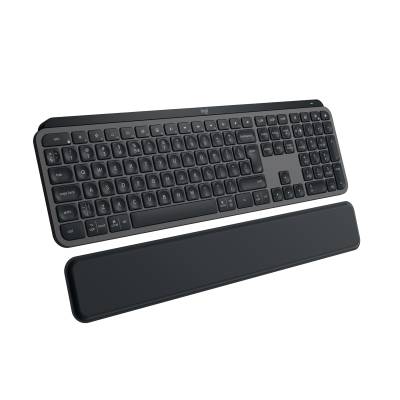 Logitech MX Keys S Plus, Kabellose Tastatur Tastenbeleuchtung, incl. Logi Bolt USB-Empfänger und Palm Rest, Graphite von Logitech