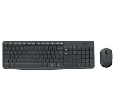 Logitech Wireless Kombo MK235 - Tastatur & Maus - grau Tastatur- und Maus-Set von Logitech