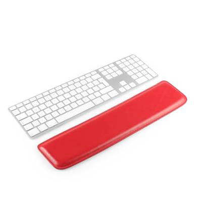 Londo PU-Leder-Tastaturunterlage - Premium-ergonomische Unterstützung für komfortables Tippen bei der Arbeit und zu Hause (Rot, Groß) von Londo